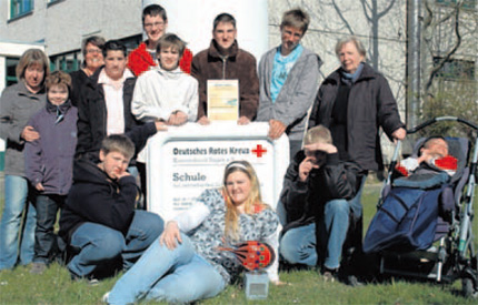 Sch&uuml;ler und Lehrer der DRK F&ouml;rderschule