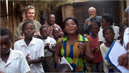 Andreas Bachmann Heinz Rothenpieler (v.l.n.r) im Kongo