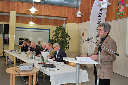W&auml;hrend des Berichtes des DRK-Kreisvorsitzenden Andreas Bachmann