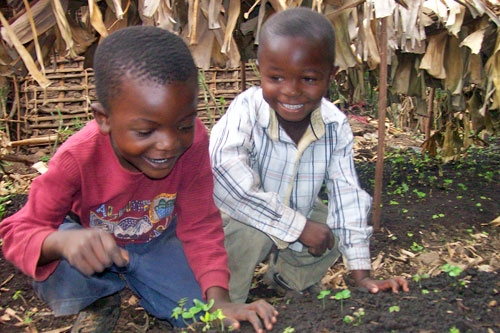 Waldkindergarten in Kongo